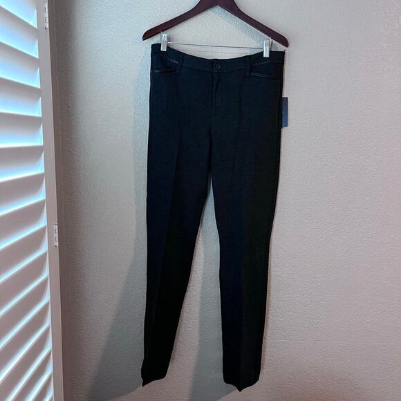 New NYDJ Lift Tuck Slim Leg Charcoal Gray Trouser Pants Stretch Trim NWT 12 - Picture 2 of 11